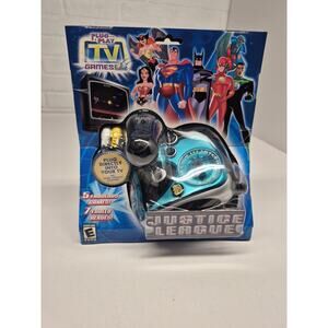 Justice League 2005 Jakks Pacific Plug & Play Electronic 5-in-1 TV Game NIB